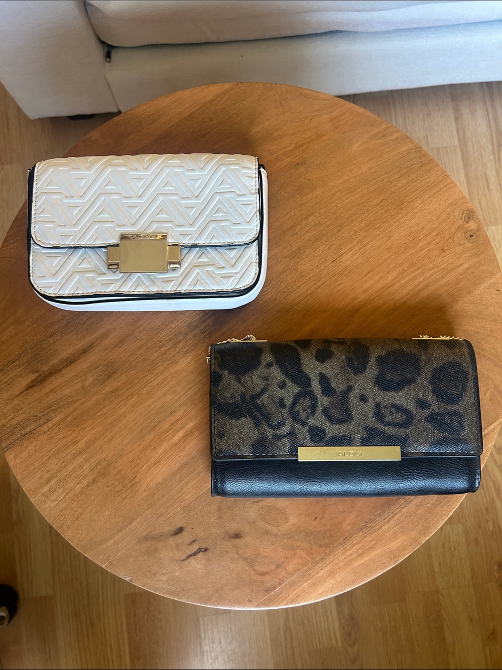 Aldo Leopard Print and Chevron A Patterned Bag Bundle